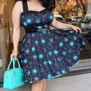 Black and Blue Floral Dress